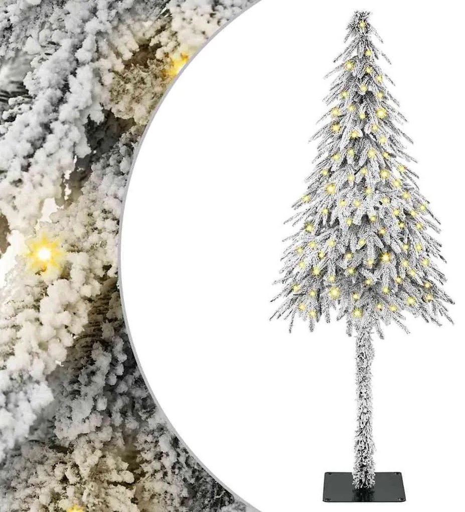 Karácsonyfa LED -es lámpákkal Fehér 120 cm PE