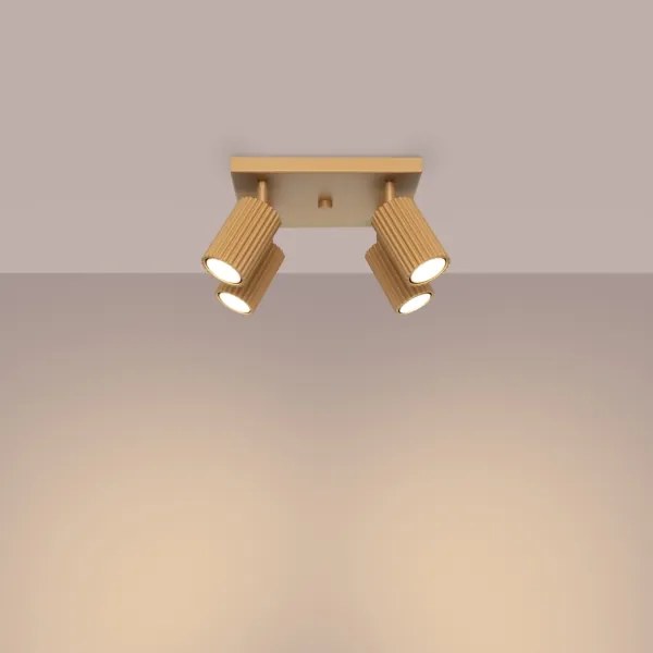 Sollux SL.1564 - Spotlámpa KARBON 4xGU10/10W/230V arany