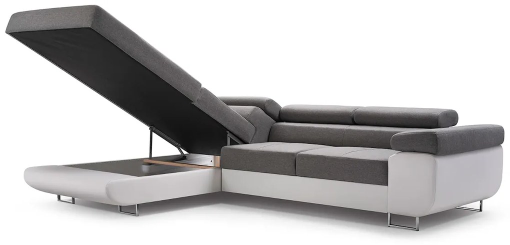 ALFA sarok kanapéágy, 273x70/85x203, sioux 1115/lux 23, jobb sarok