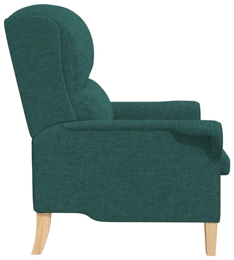 Modern Karosszék Sötét Zöld Szövet, Fa Standard Ergonomikus