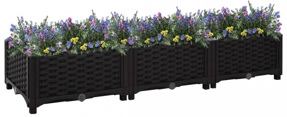 vidaXL polipropilén magaságyás 120 x 40 x 23 cm