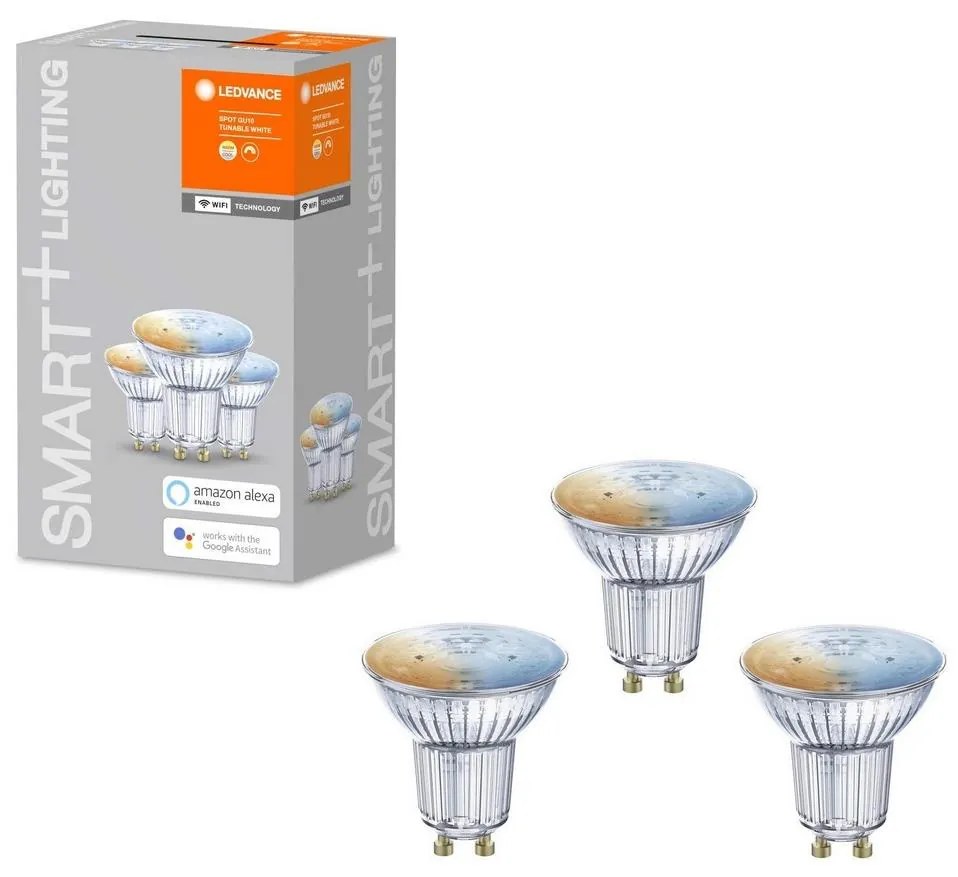SET 3x LED fényerő-szabályozós izzó  SMART+ GU10/5W/230V 2700K-6500K - Ledvance
