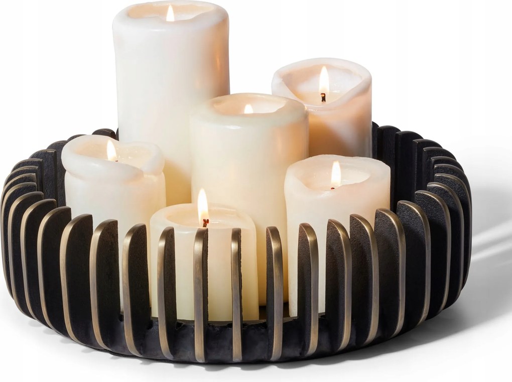 Philippi Bilbao Gyertyatartó Tál Antik Bronz