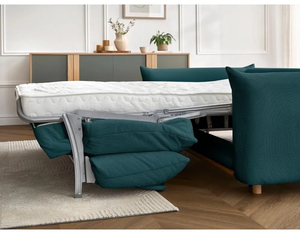 Kék kinyitható kanapé 214 cm Ernest – Bobochic Paris