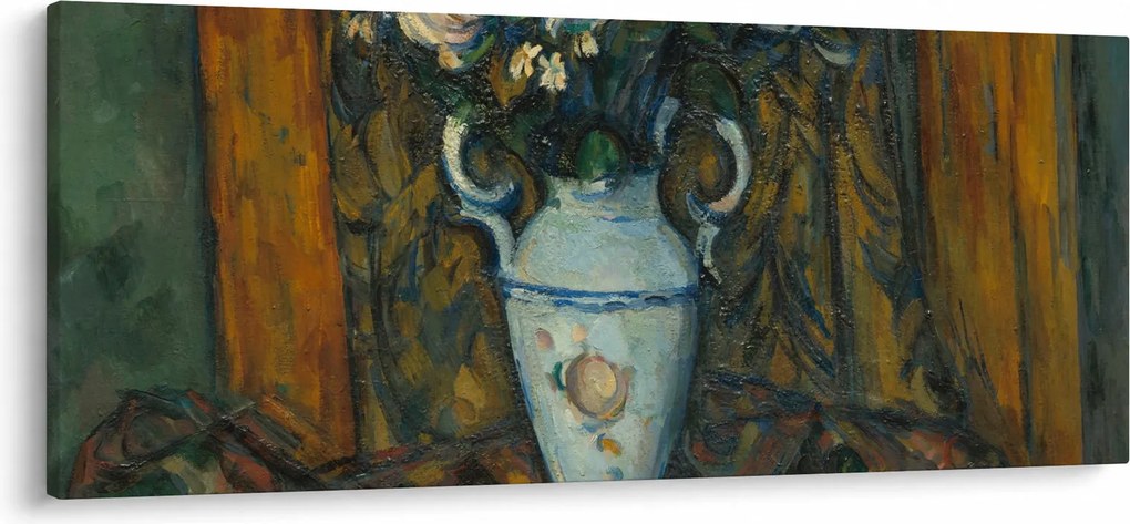 Kép - Paul Cézanne, Vase of Flowers, reprodukciók (120x50 cm)