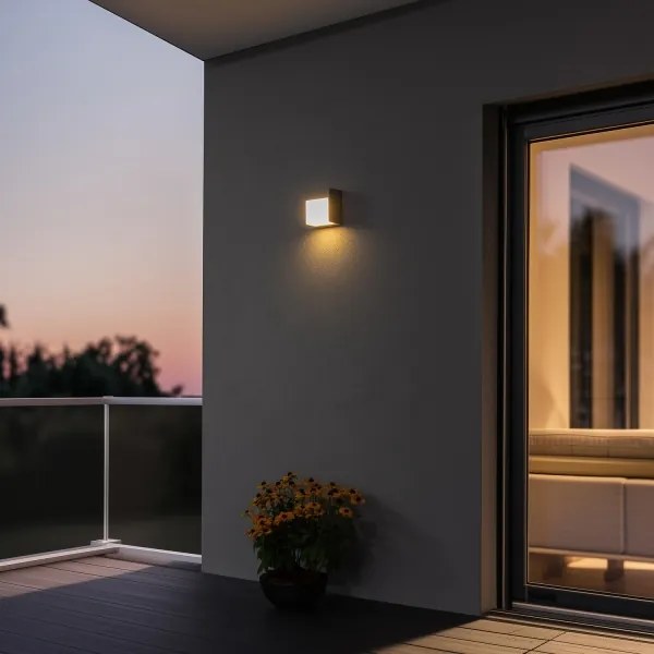 Brilagi - LED Kültéri fali lámpa TERNI LED/12W/230V szürke IP44