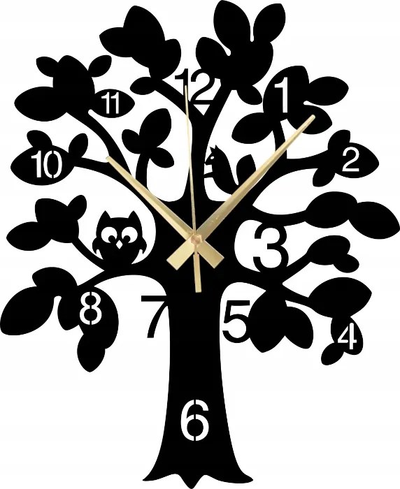 Falióra Fa Díszfa Baglyokkal 54 cm