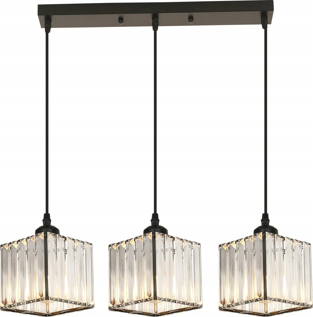 Żyrandol E27 Kryształowa Lampa Sufitowa do Kawiarni Baru i Jadalni