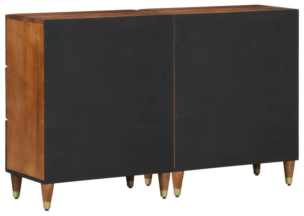 oldalszekrény 2 db mézbarna 60x33.5x75 cm szilárd durfa mangó