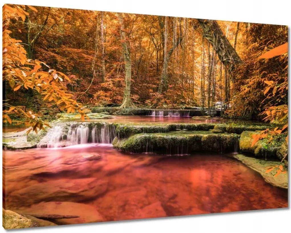 Vászonkép 100x70 Vízesés Kanchanaburiban