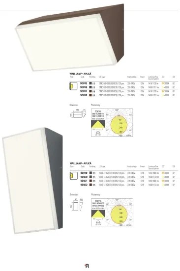 Redo 90021 - LED Kültéri fali lámpa TOKYO LED/12W/230V 3000K IP54 barna