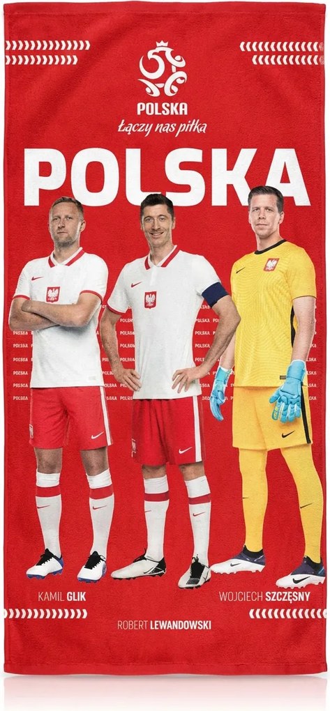 Törölköző Lengyel Lewandowski Glik Szczęsny 70X140CM Összeköt Minket A Labda