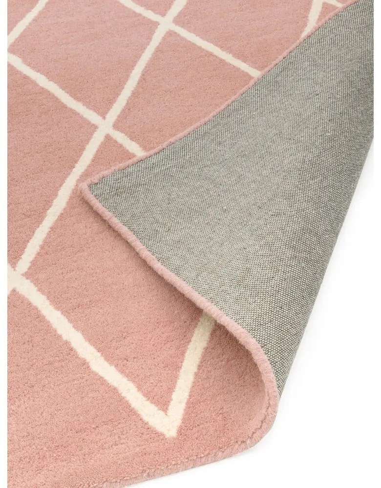 Rózsaszín kézi szövésű gyapjú szőnyeg 80x150 cm Albany – Asiatic Carpets