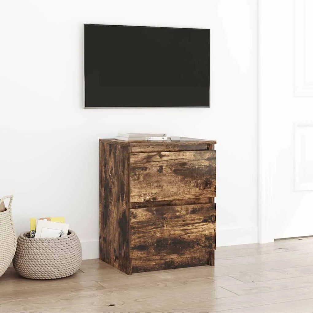 füstös tölgy színű szerelt fa TV-szekrény 40x35x54 cm
