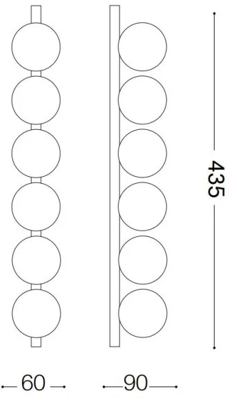 Ideal Lux - LED Mennyezeti lámpa PING PONG 6xLED/3W/230V CRI 90 réz