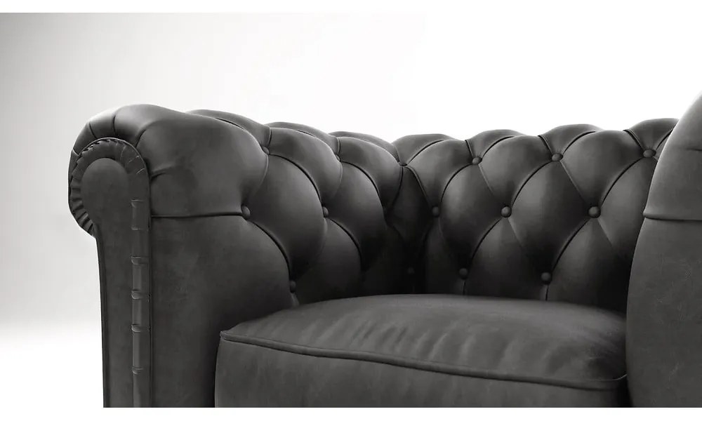 Antracitszürke bársony fotel Cambridge – Ropez