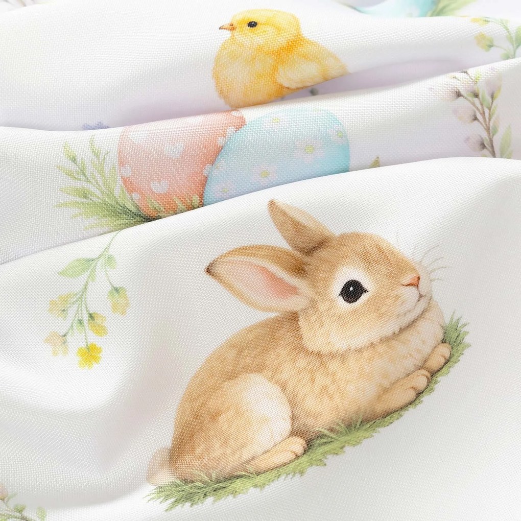 Goldea húsvéti ovális teflonos terítő - vidám húsvét 120 x 160 cm