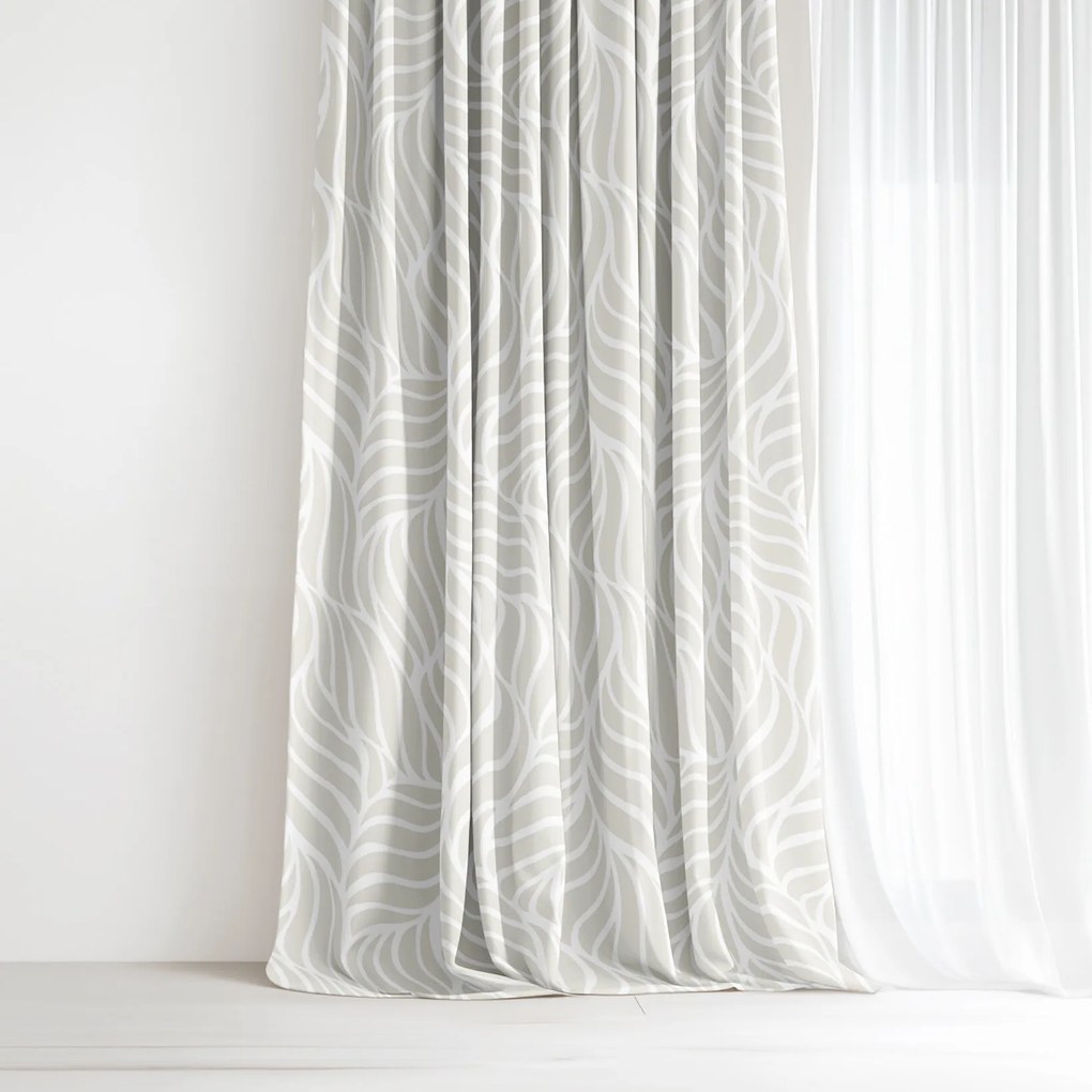 Goldea dekor függöny luca - bézs vonalak 200x150 cm