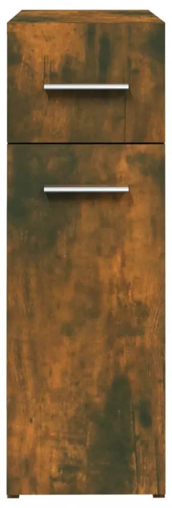 füstös tölgy színű szerelt fa patikaszekrény 20 x 45,5 x 60 cm