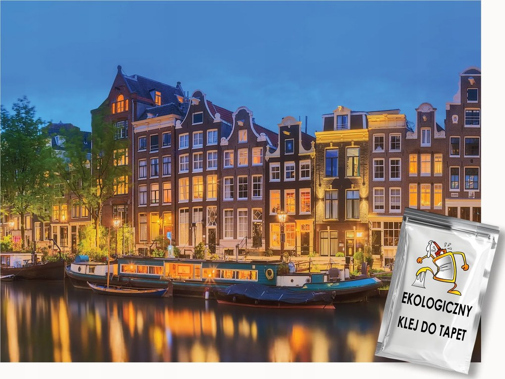 Fotótapéta Flizelina Panoráma Amszterdam város Kilátás Folyó 150x105 ragasztó