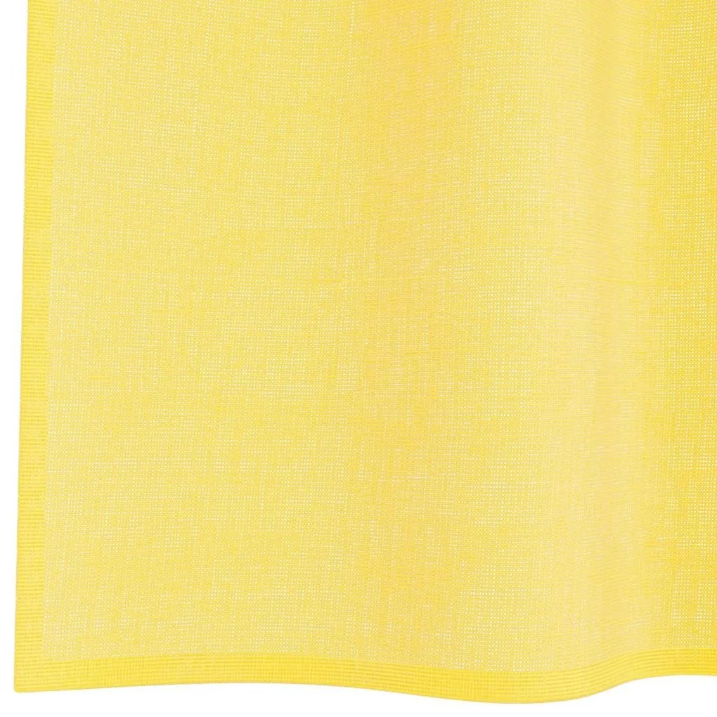 2 db sárga fátyolfüggönyök hurokkal 140x225 cm