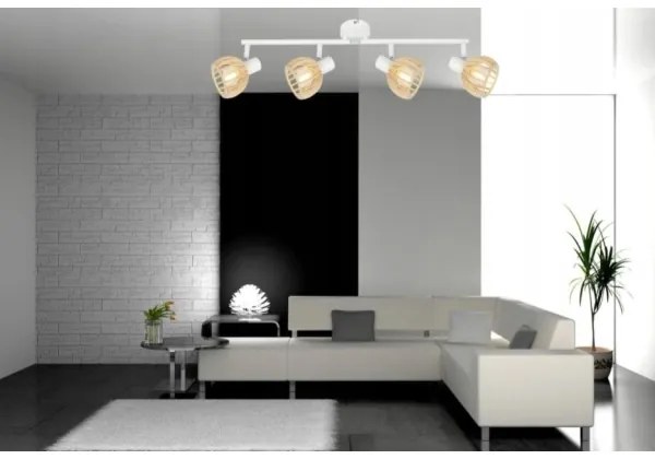 Spotlámpa ATARRI 4xE14/25W/230V fehér/bézs