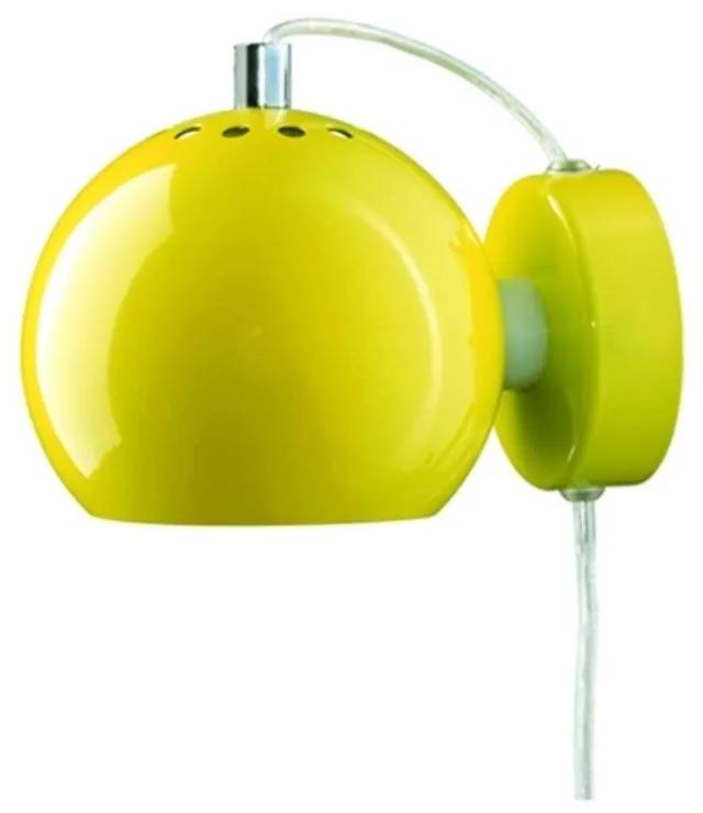 Ball fali lámpa, fényes sárga