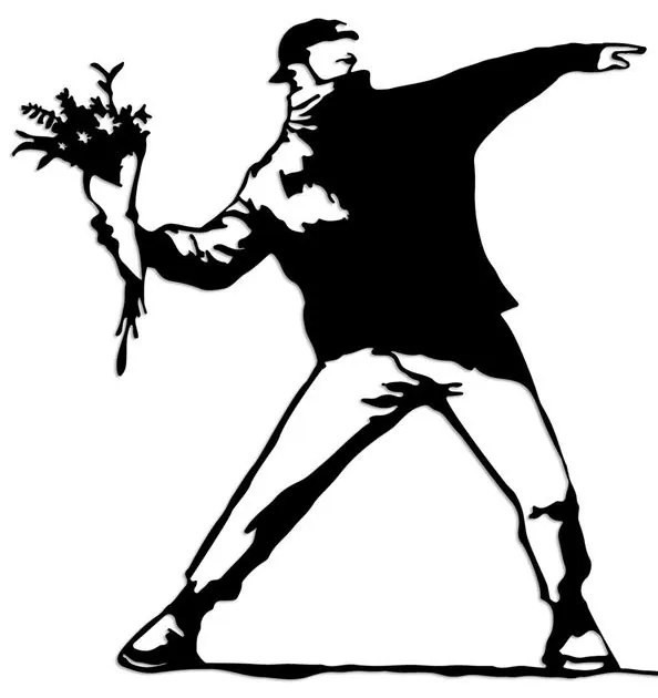Fém fali dekoráció, Banksy Metal 01