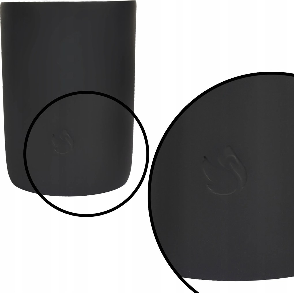 Klasszikus Fogkefe Bögre Fogkrém Fekete Matt Szilárd Modern Fürdőszoba