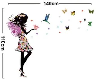 Falmatrica"Tündér kolibrivel" 110x140 cm