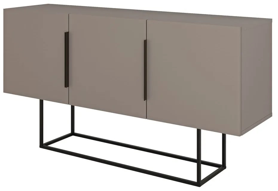 Szürke-bézs alacsony komód 150x80 cm Titan – Marckeric