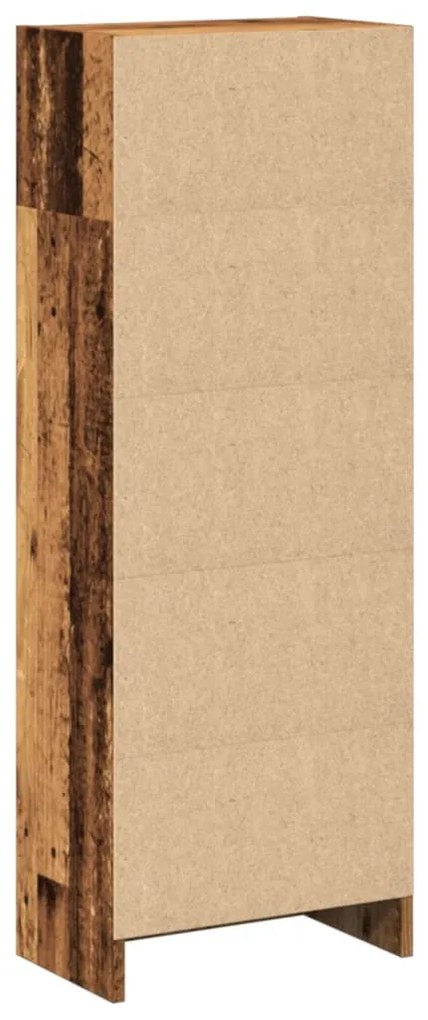 antik fa színű szerelt fa könyvespolc 40 x 24 x 109 cm