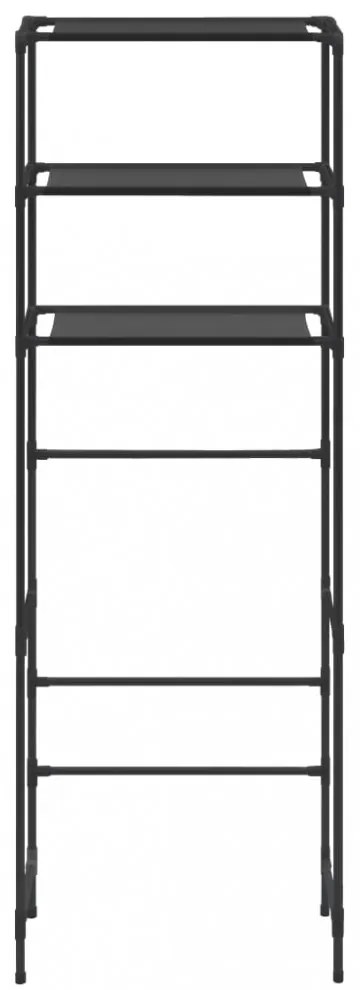 3 szintes fekete WC feletti tárolóállvány 53 x 28 x 169 cm