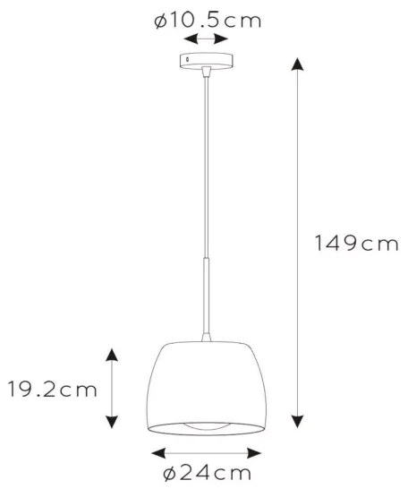 Lucide 30488/01/30 - Csillár zsinóron NOLAN 1xE27/60W/230V fekete