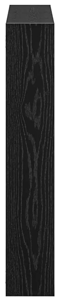 fekete szerelt fa fali kockapolc 12 rekeszes színű