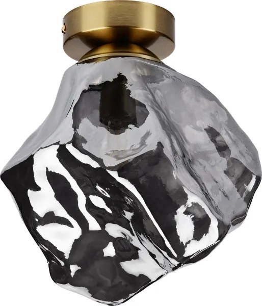 Mennyezeti lámpa CRISTAL 1xE14/15W/230V sárgaréz/füstös fekete