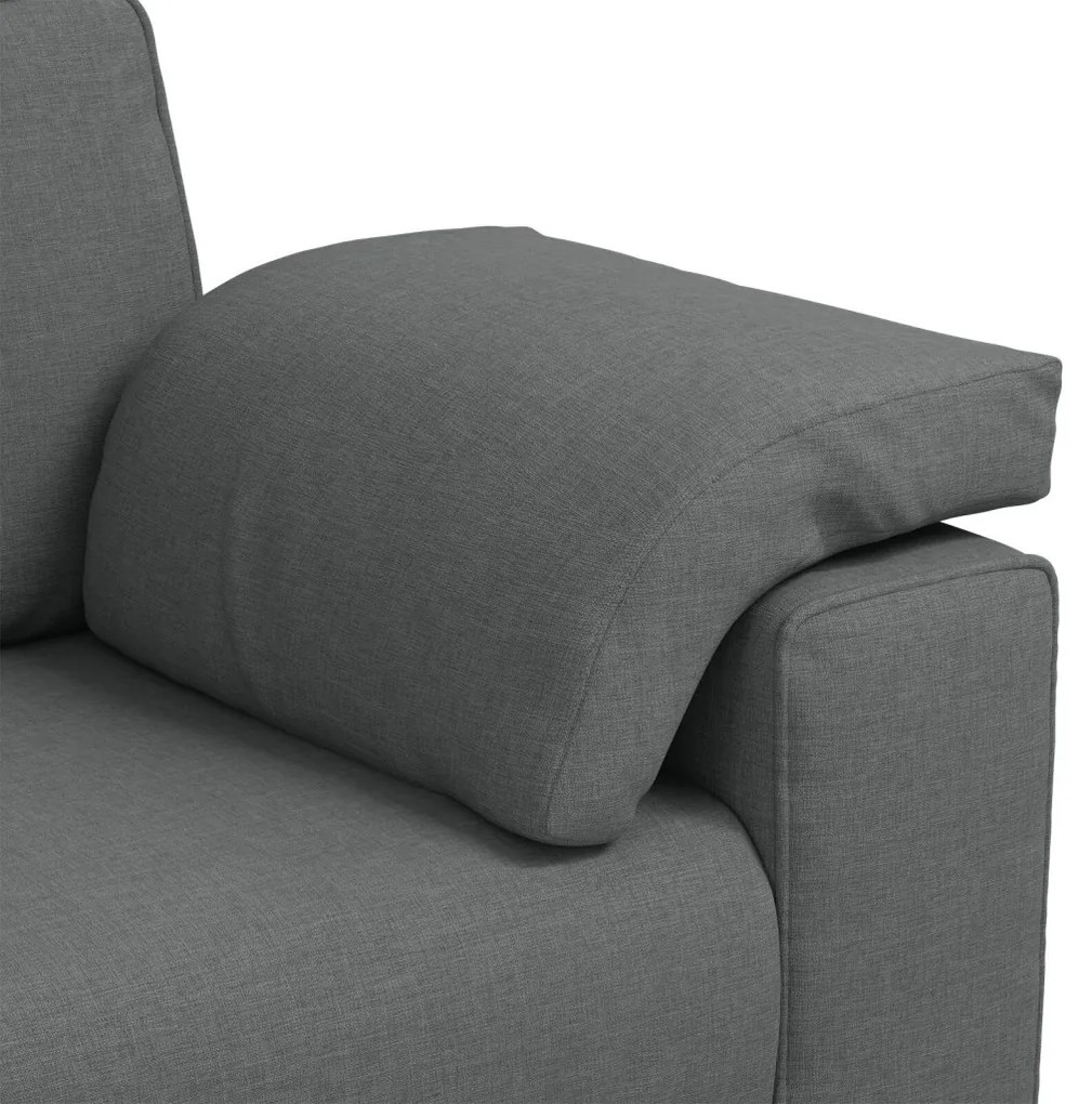 Kétfős Kanapé Sötétszürke 140 cm Szövet