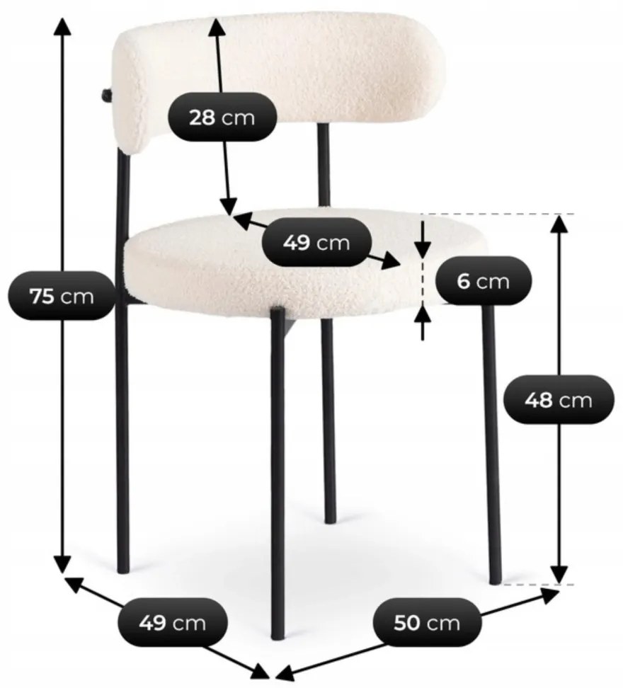 Krémszínű Étkezőszék TULSA