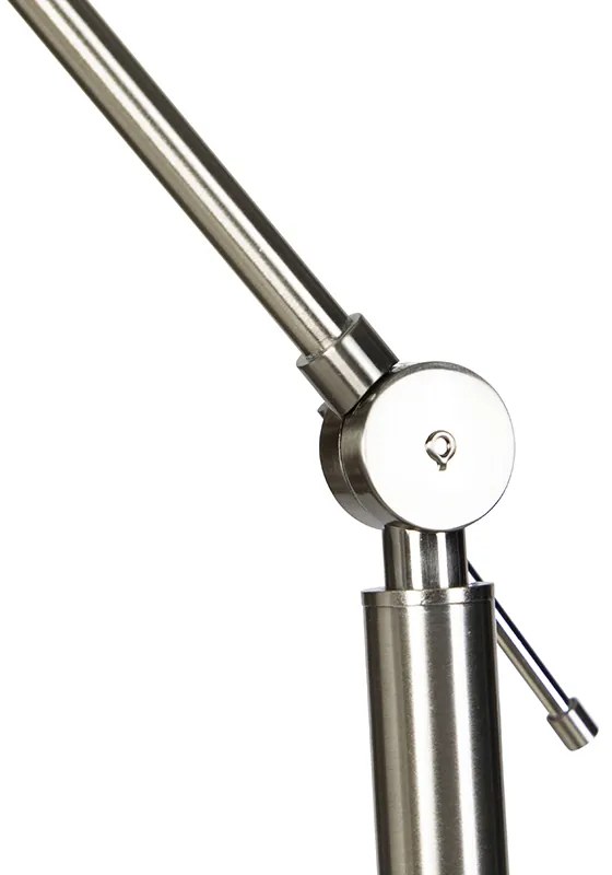 Modern állólámpa acélból, sötétszürke árnyékolóval 45 cm - Editor