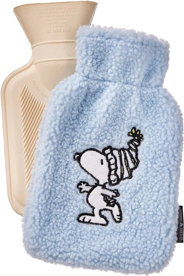 PEANUTS melegvizes párna 22cm , Snoopy kék