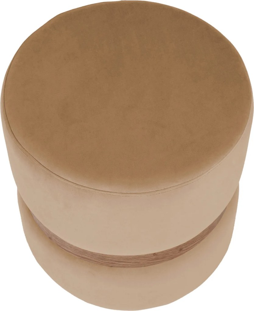 Ring puff - tölgy gyűrű - H03 - bézs bársony R