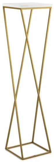 LOFT virágtartó állvány 100x24 cm arany/fehér