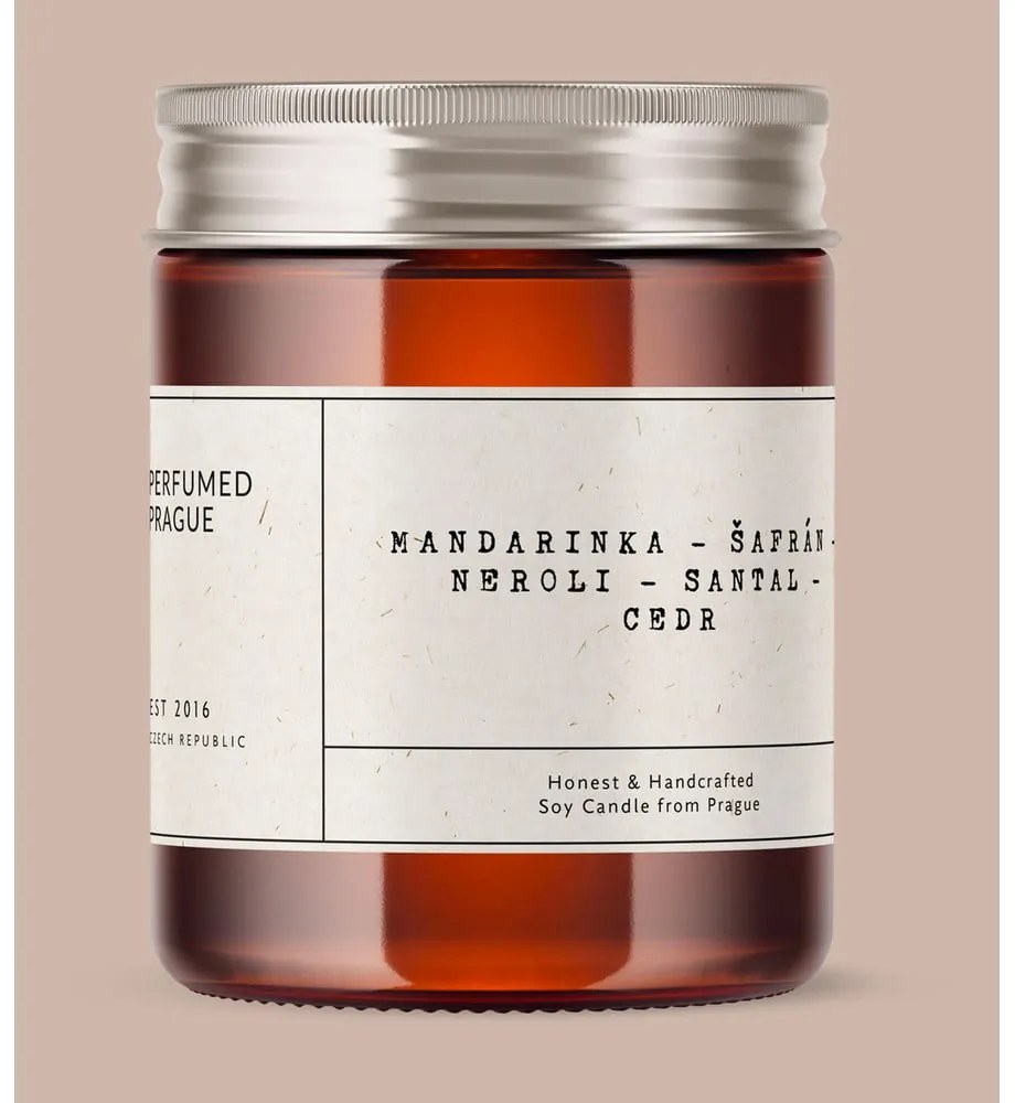 Illatos szójaviasz gyertya égési idő 40 ó #47 Tangerine, Neroli and Saffron – Perfumed Prague