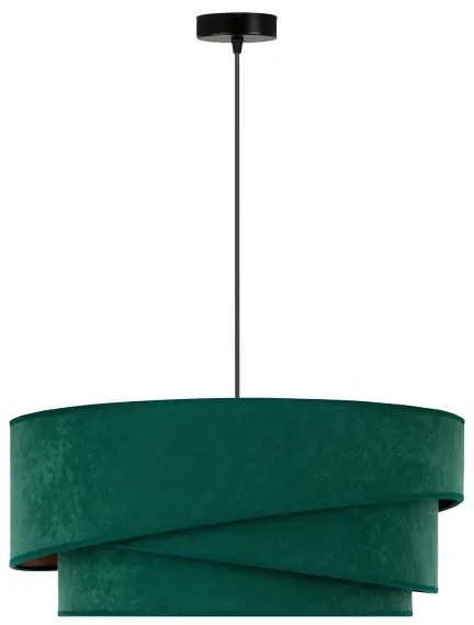 Duolla - Csillár zsinóron KOBO 1xE27/15W/230V átm. 45 cm zöld/arany