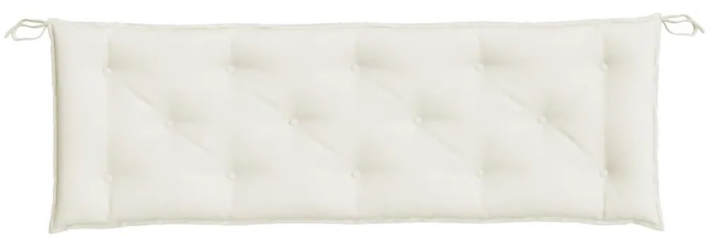 2 db melange krémszínű szövet kerti padpárna 150 x 50 x 7 cm