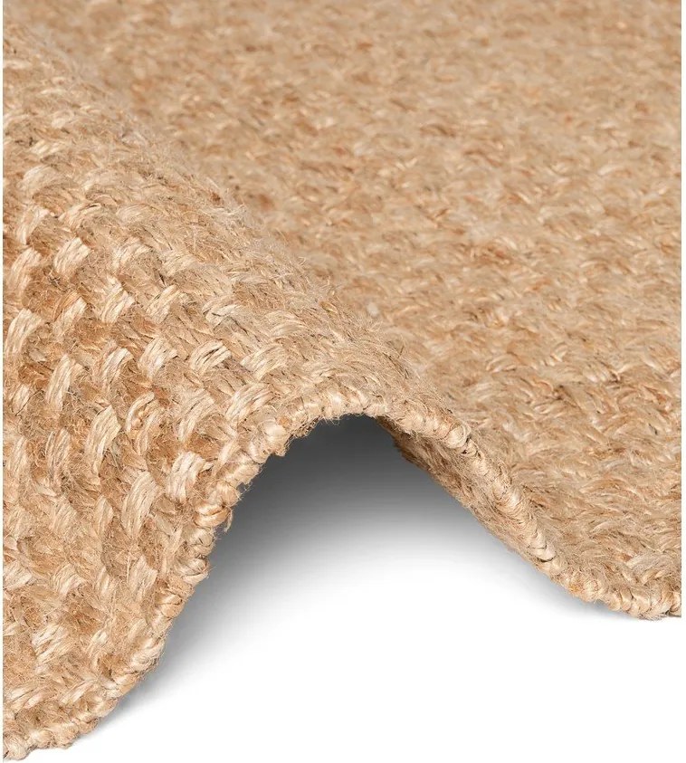 Natúr színű kétoldalas-kézi szövésű juta szőnyeg 120x170 cm Fjord – Hanse Home