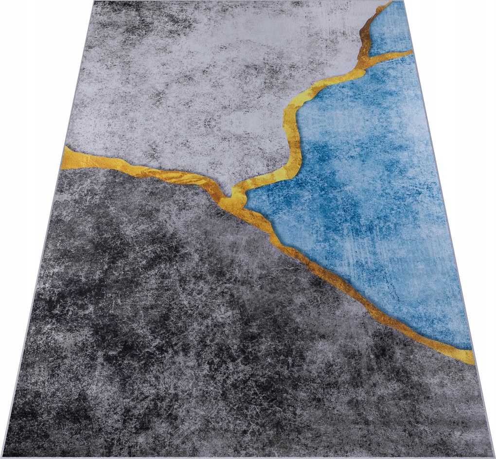 Nappali Szőnyeg 160x220CM Barna-kék Vintage Retro Csúszásgátló