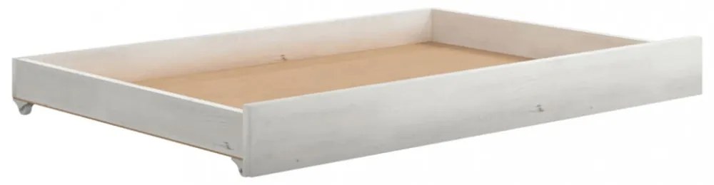 fehér tömör fenyőfa dívány fiókokkal 90 x 200 cm