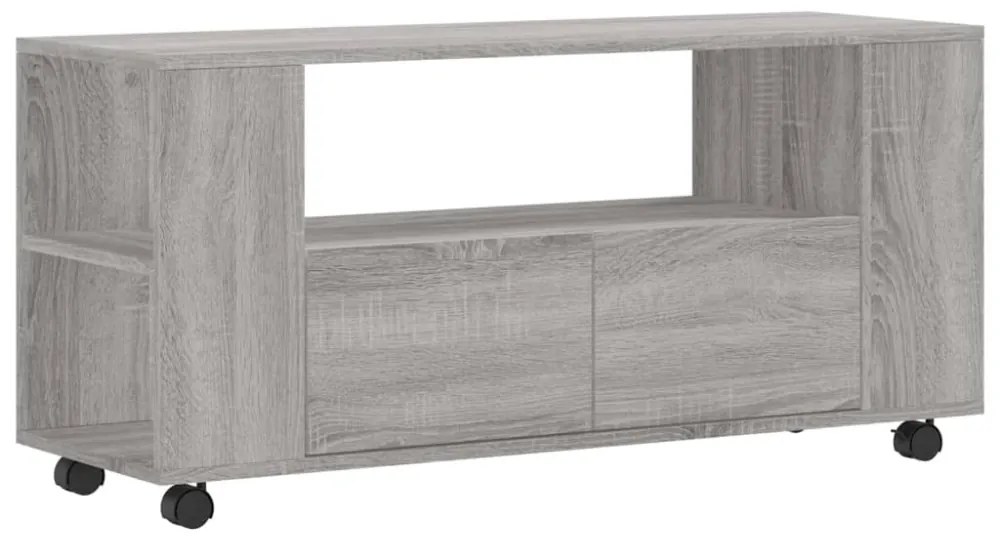 szürke sonoma színű szerelt fa TV-szekrény 102x34,5x43 cm