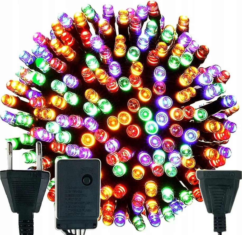 Erős Karácsonyfa Lámpák 1000 Led Multi Kültéri Beltéri Programozó